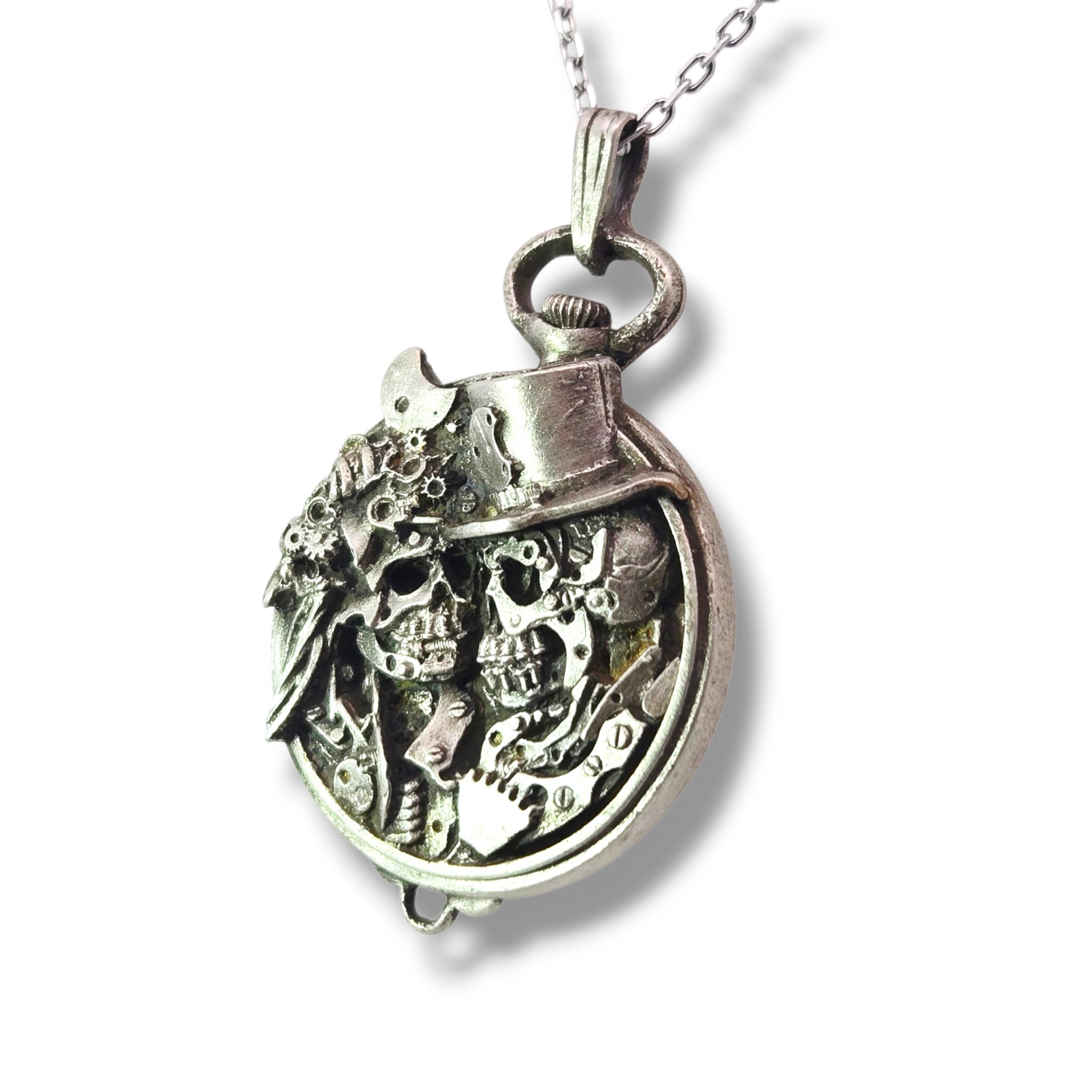 Immortal Love Watch Parts Pendant: Sterling Silver