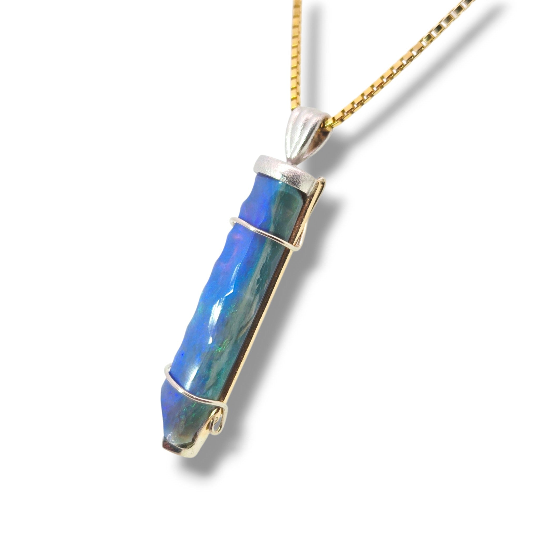 One-Of-A-Kind: Two Tone Australian Opal Necklace
