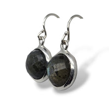 Load image into Gallery viewer, Sterling Faceted Labradorite Earrings