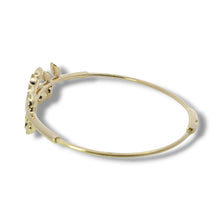 Load image into Gallery viewer, 14k Yellow Flexible Diamond Leaf Bangle