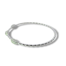 Load image into Gallery viewer, 14k White Flexible Natural Diamond Bangle