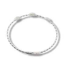 Load image into Gallery viewer, 14k White Flexible Natural Diamond Bangle