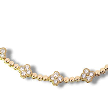 Load image into Gallery viewer, 14k Yellow Diamond Flower Tennis Bracelet - 1.65ctw