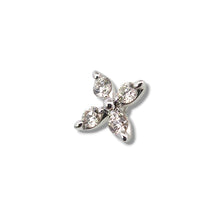 Load image into Gallery viewer, 14KW 0.22ctw Four Pointed Star Post Earrings