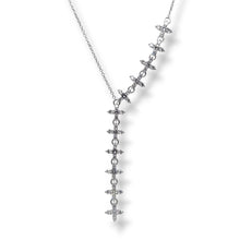 Load image into Gallery viewer, 14k White Slinky Star Diamond Necklace