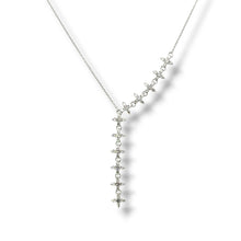 Load image into Gallery viewer, 14k White Slinky Star Diamond Necklace