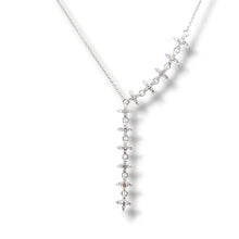 Load image into Gallery viewer, 14k White Slinky Star Diamond Necklace