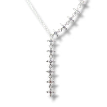 Load image into Gallery viewer, 14k White Slinky Star Diamond Necklace