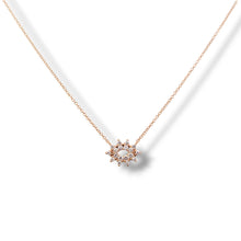 Load image into Gallery viewer, 14k Rose Petite Diamond Burst Necklace