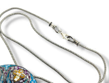 Load image into Gallery viewer, Sterling MOP Mosaic and Amethyst Mandala Necklace