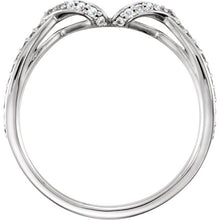 Load image into Gallery viewer, 14k white gold natural diamond contour band