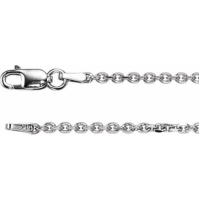 Sterling Silver 1.75 mm Diamond-Cut Cable Chain
