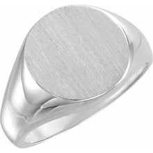 Load image into Gallery viewer, Sterling Silver Round Signet Ring