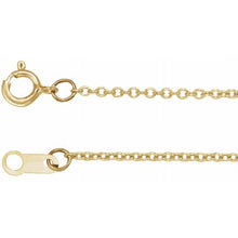 Load image into Gallery viewer, Yellow Gold Fill 1mm Cable chain 24"