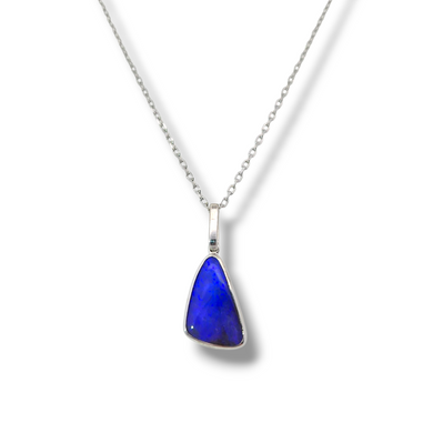 Sterling Silver Australian Boulder Opal Necklace