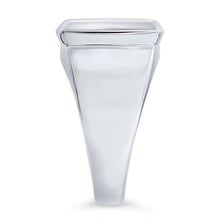 Load image into Gallery viewer, Engravable Sterling Raised Square Signet Ring