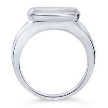 Load image into Gallery viewer, Engravable Sterling Raised Square Signet Ring