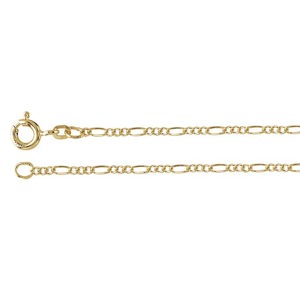 14/20 Yellow Gold-Filled 1.5mm Figaro Chain 22
