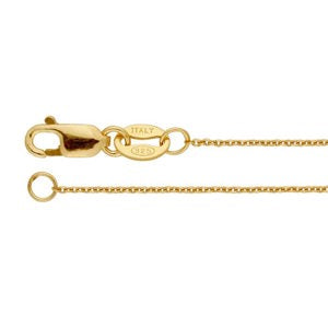 14/20 Yellow Gold-Filled 0.8mm Round Cable Chain 16"