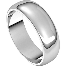 Load image into Gallery viewer, 14K White Half Round Band