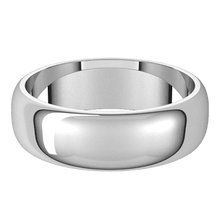 Load image into Gallery viewer, 14K White Half Round Band