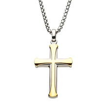 Load image into Gallery viewer, Stainless Steel Two-Tone Apostle Cross Pendant