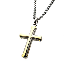 Load image into Gallery viewer, Stainless Steel Two-Tone Apostle Cross Pendant