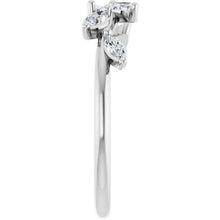 Load image into Gallery viewer, 14KW 1/3 CTW Lab Grown Diamond Leaf Ring