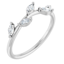 Load image into Gallery viewer, 14KW 1/3 CTW Lab Grown Diamond Leaf Ring