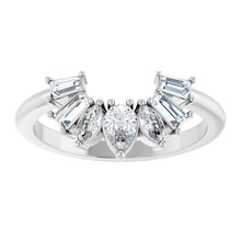 Load image into Gallery viewer, 14K White 1/2 CTW Lab-Grown Diamond Contour Band