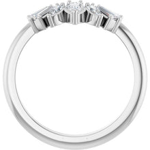 Load image into Gallery viewer, 14K White 1/2 CTW Lab-Grown Diamond Contour Band