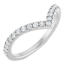 Load image into Gallery viewer, 14K White 3/8 CTW Natural Diamond French-Set Contour Band