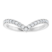 Load image into Gallery viewer, 14K White 3/8 CTW Natural Diamond French-Set Contour Band