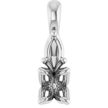 Load image into Gallery viewer, Sterling 6x4 mm Oval Amber Topaz and Lab Diamond Pendant