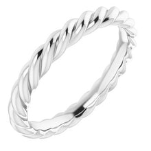 Load image into Gallery viewer, Heavy Rope Style Band in 14k White Gold