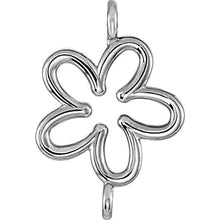 Load image into Gallery viewer, Sterling Flower Power Charm Link
