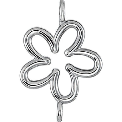 Sterling Flower Power Charm Link