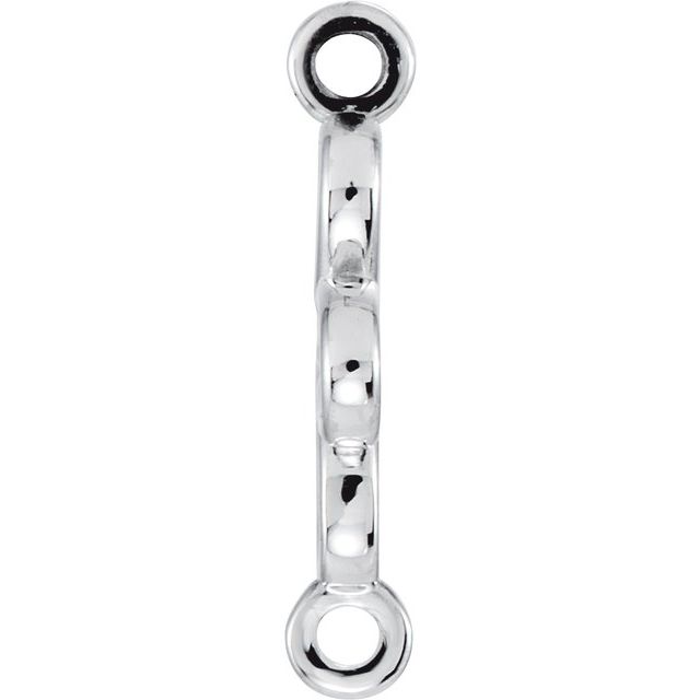 Sterling Flower Power Charm Link