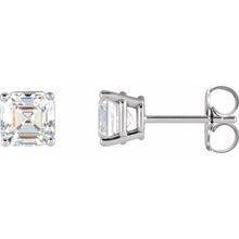 Load image into Gallery viewer, 14K White 1/5 CTW Natural Diamond Asscher Cut Earrings