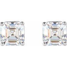 Load image into Gallery viewer, 14K White 1/5 CTW Natural Diamond Asscher Cut Earrings