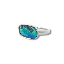 Load image into Gallery viewer, Sterling Silver Opal Boulder Ring