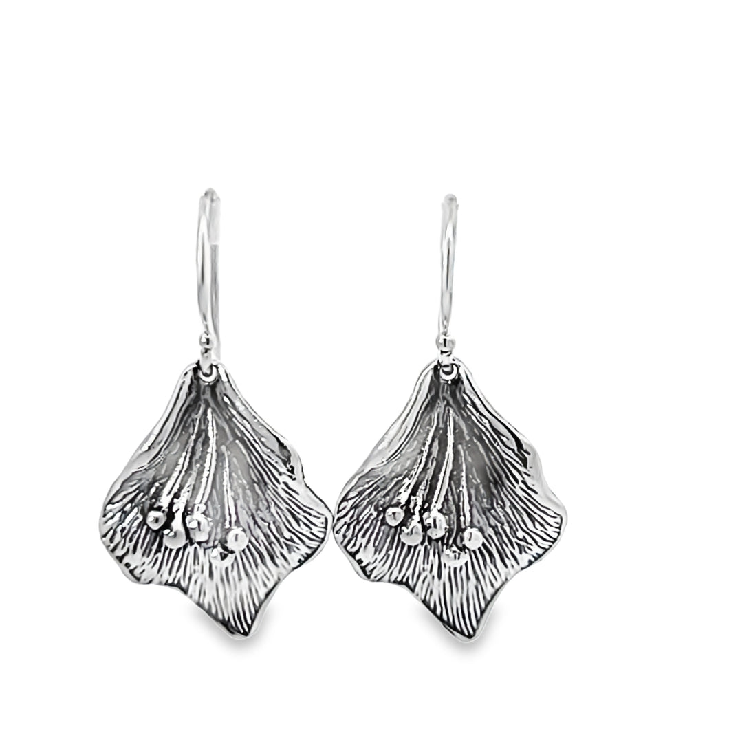 Sterling flower earrings