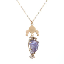 Load image into Gallery viewer, Adelpha Pendant Necklace | 14K Fairmined Gold, Umba Sapphire and Champagne Zircon