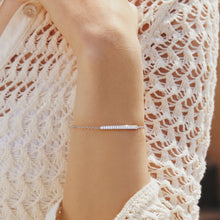 Load image into Gallery viewer, Silver Pavé Bar Bracelet