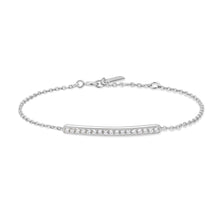 Load image into Gallery viewer, Silver Pavé Bar Bracelet