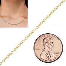 Load image into Gallery viewer, "Golden Wave" Permanent 14KY Twisted Cable Chain - 1.6mm