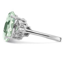 Load image into Gallery viewer, Sterling Silver and Oval Green Quartz Ring