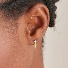 Load image into Gallery viewer, Gold Sparkle Spike Stud Earrings