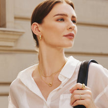 Load image into Gallery viewer, Gold Bold Dome Hoop Earrings