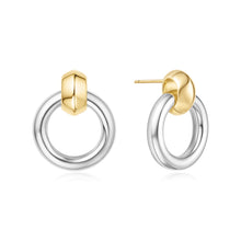 Load image into Gallery viewer, Two-Tone Hoop Earrings
